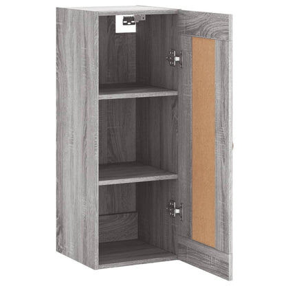 vidaXL Wall Mounted Cabinet Grey Sonoma 34.5x34x90 cm Engineered Wood