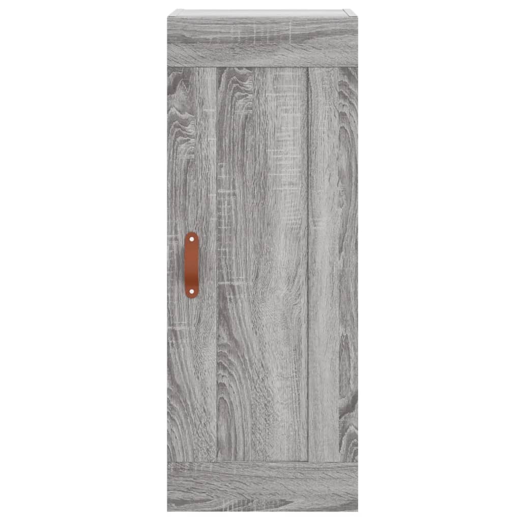 vidaXL Wall Mounted Cabinet Grey Sonoma 34.5x34x90 cm Engineered Wood