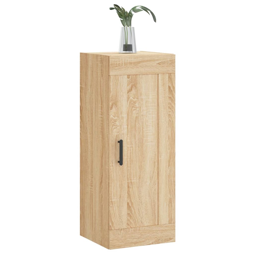 vidaXL Wall Mounted Cabinet Sonoma Oak 34.5x34x90 cm Engineered Wood