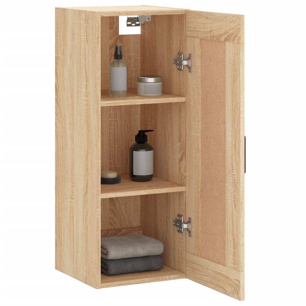 vidaXL Wall Mounted Cabinet Sonoma Oak 34.5x34x90 cm Engineered Wood