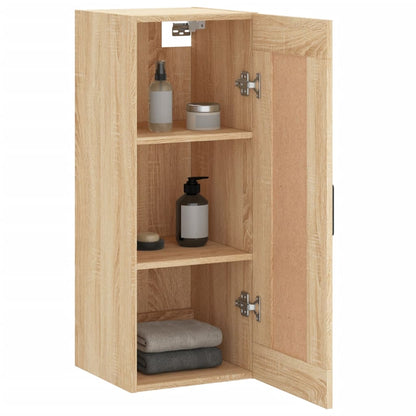 vidaXL Wall Mounted Cabinet Sonoma Oak 34.5x34x90 cm Engineered Wood