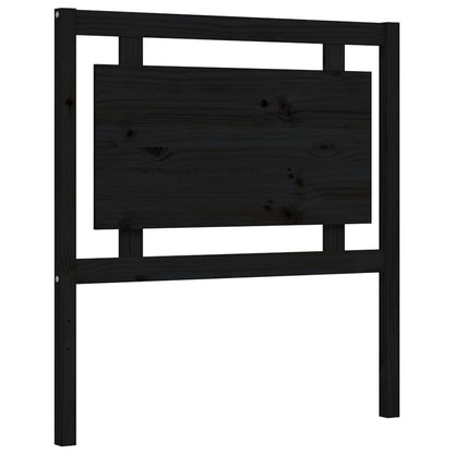 vidaXL Bed Frame with Headboard Black 90x200 cm Solid Wood