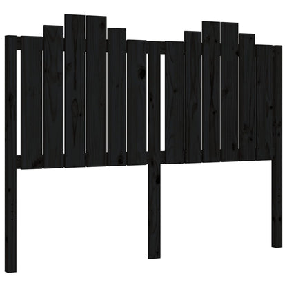 vidaXL Bed Frame with Headboard Black 140x200 cm Solid Wood