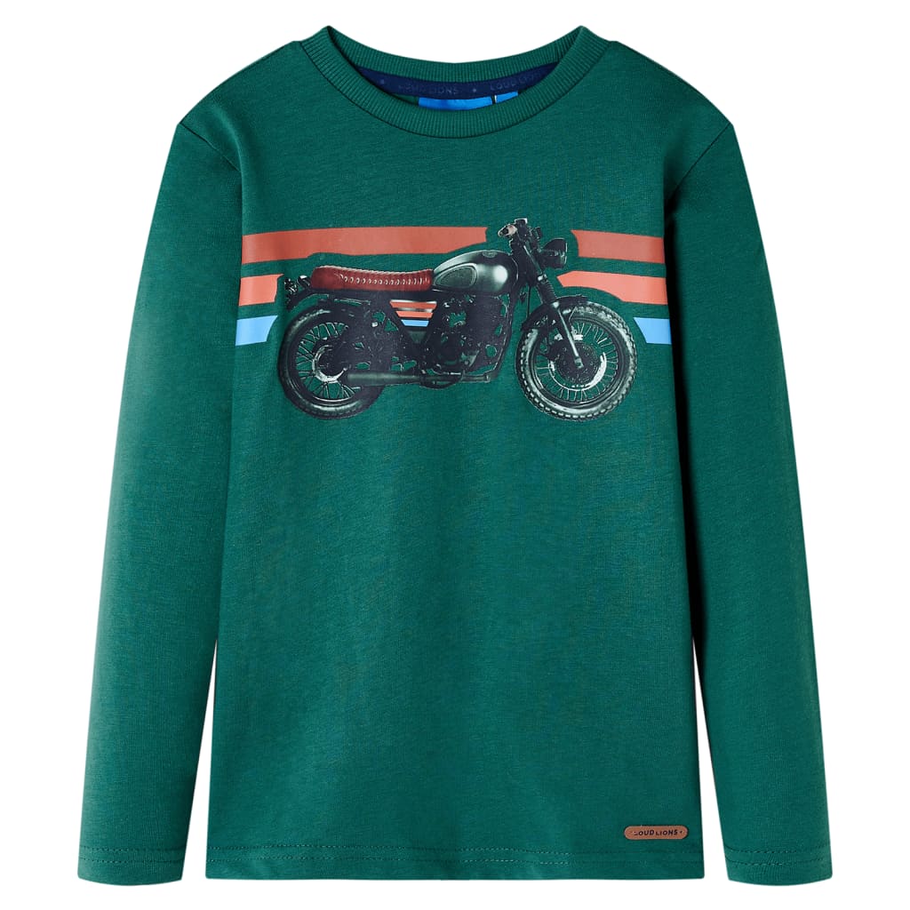 Kids' T-shirt with Long Sleeves 92 Green