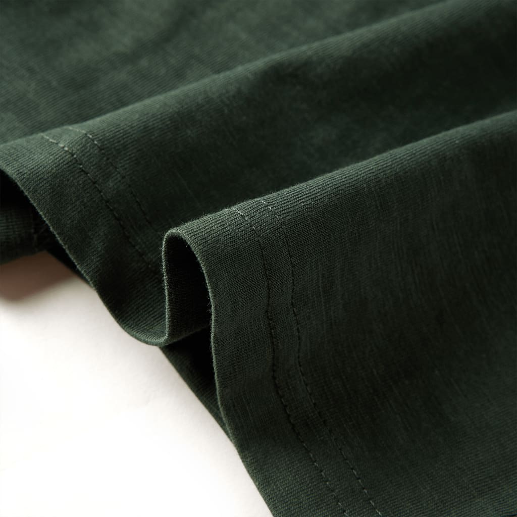 Kids' T-shirt with Long Sleeves 92 Dark green 104 (3-4y)