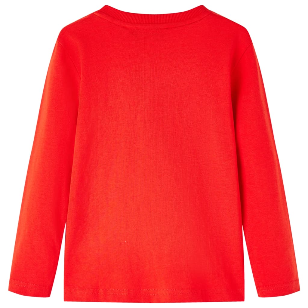 Kids' T-shirt with Long Sleeves Red 92 116 (5-6y)
