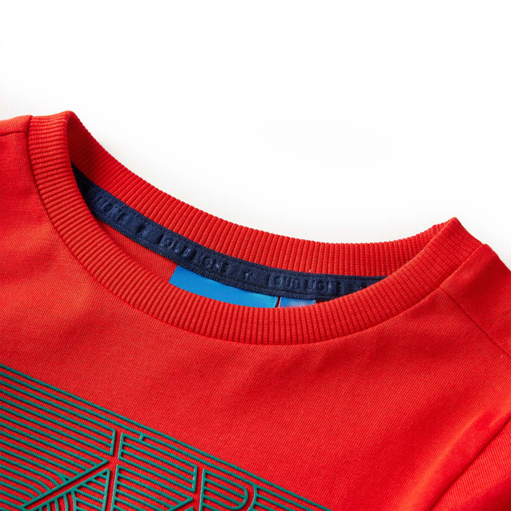 Kids' T-shirt with Long Sleeves Red 92 116 (5-6y)