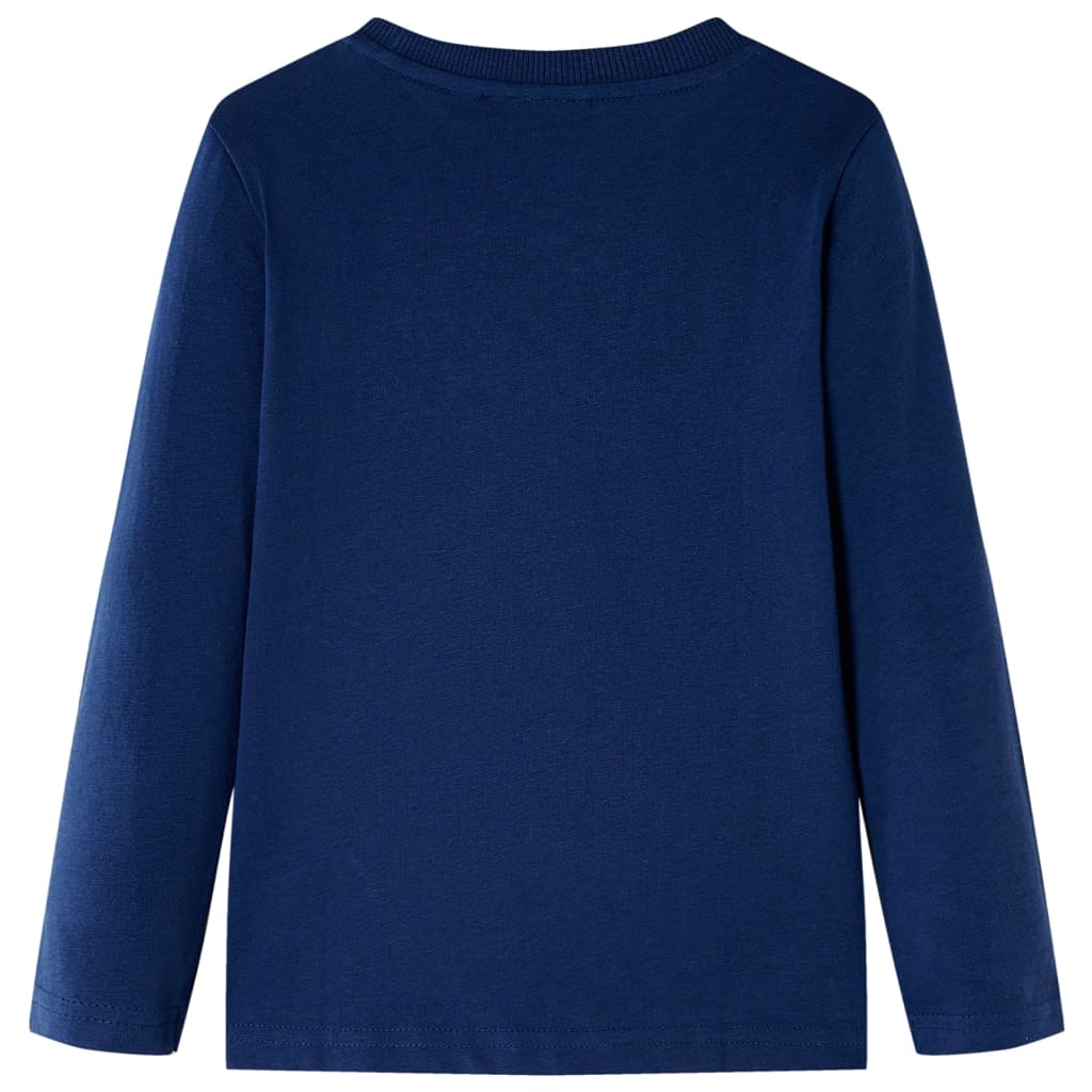Kids' T-shirt with Long Sleeves 92 Navy 104 (3-4y)