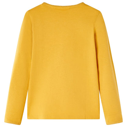 Kids' T-shirt with Long Sleeves 92 Ochre 104 (3-4y)