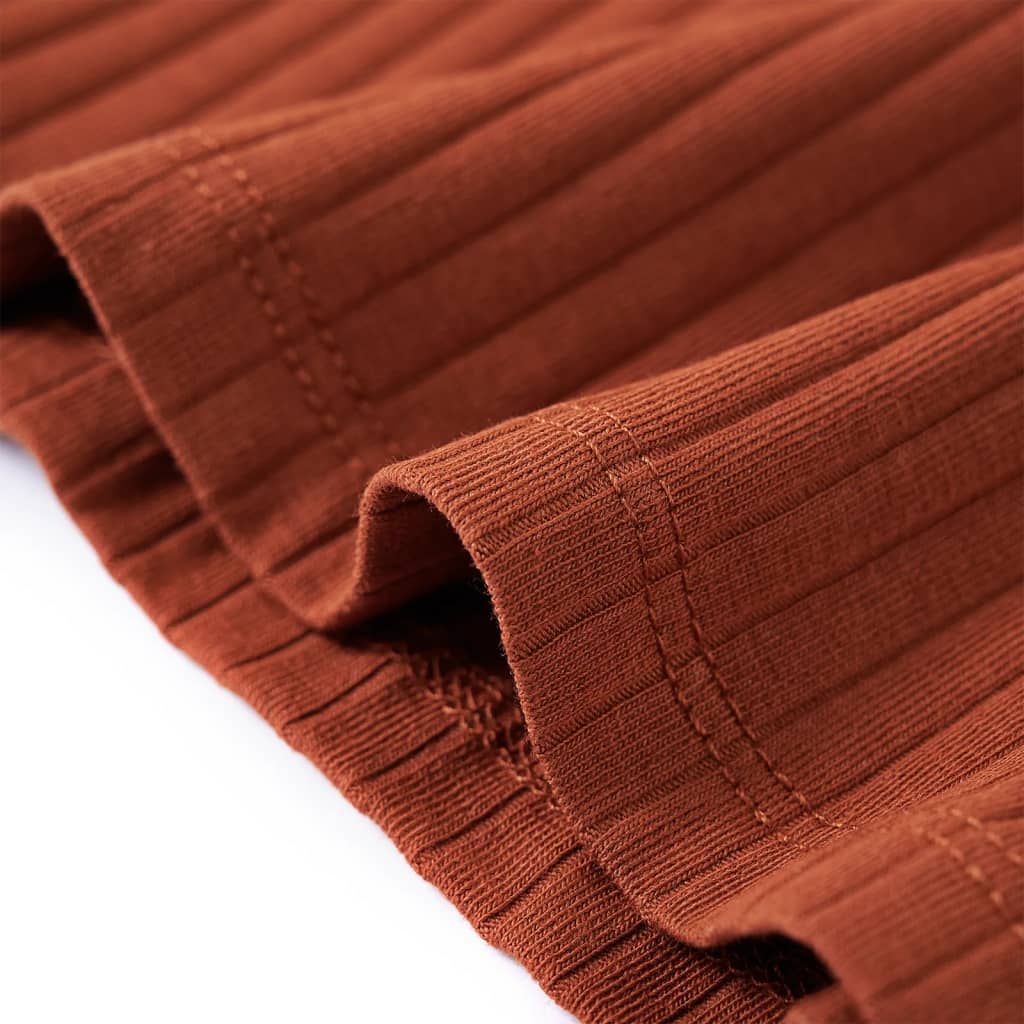 Kids' T-shirt with Long Sleeves 116 116 (5-6y) Cognac