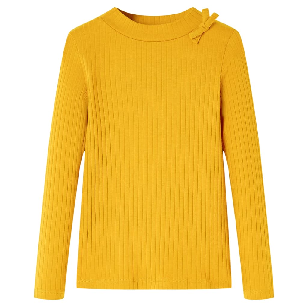 Kids' T-shirt with Long Sleeves 116 116 (5-6y) Ochre