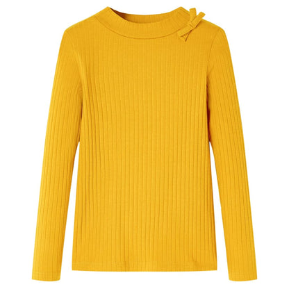 Kids' T-shirt with Long Sleeves 116 116 (5-6y) Ochre