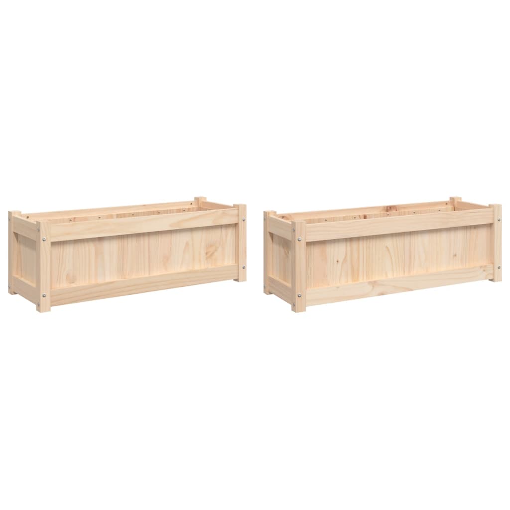 Garden Planters Solid Wood Pine Natural pine