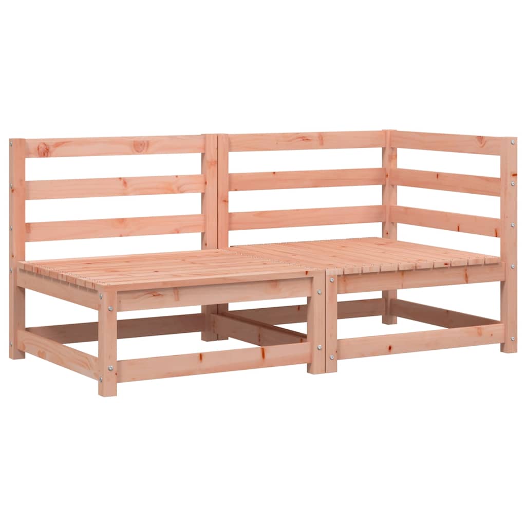 Garden Sofa 2-Seater Solid Wood Pine Corner + Chair Natural douglas