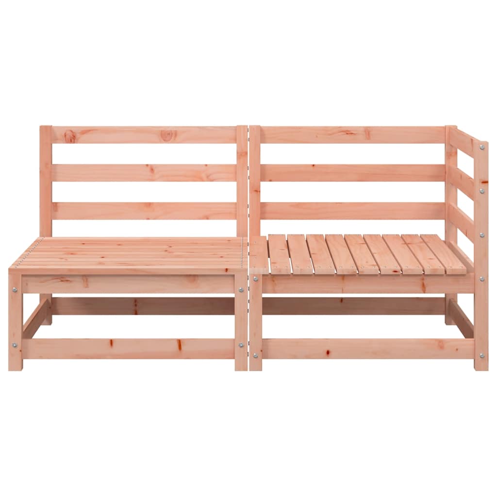 Garden Sofa 2-Seater Solid Wood Pine Corner + Chair Natural douglas