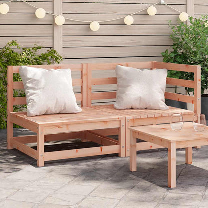 Garden Sofa 2-Seater Solid Wood Pine Corner + Chair Natural douglas