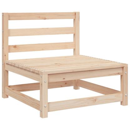 Garden Sofa 3-Seater Solid Wood Pine Corner + 2x Chair Natural pine
