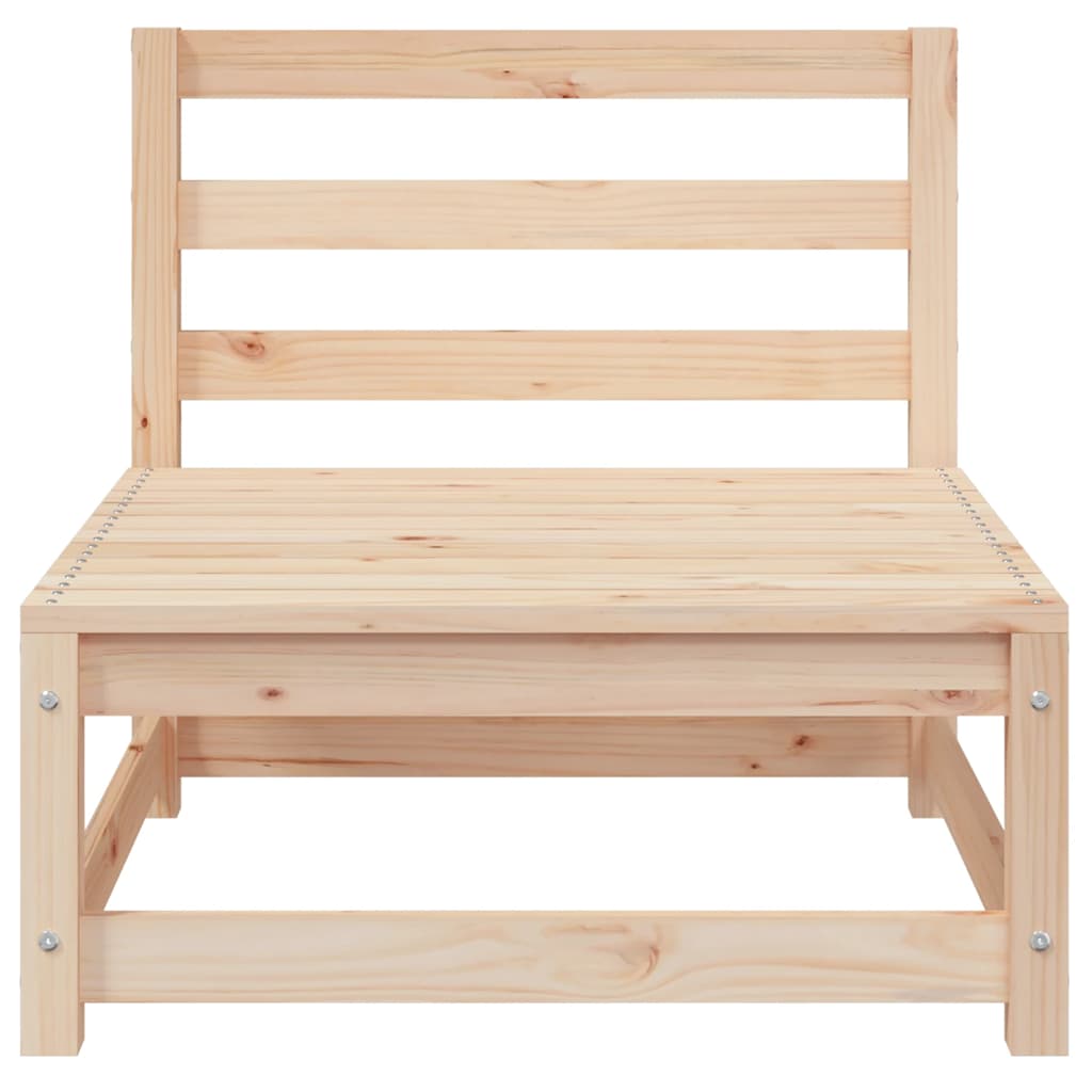 Garden Sofa 3-Seater Solid Wood Pine Corner + 2x Chair Natural pine
