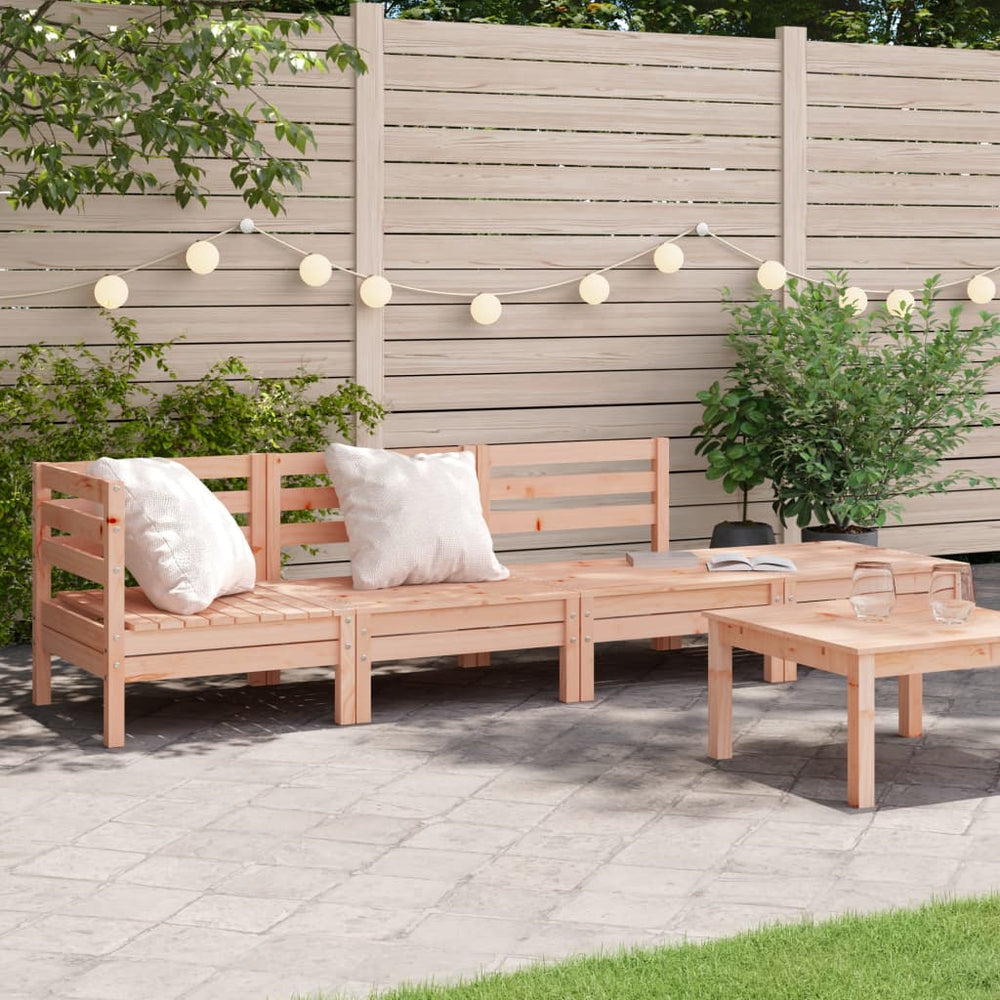 vidaXL 3 Piece Garden Lounge Set Solid Wood Pine
