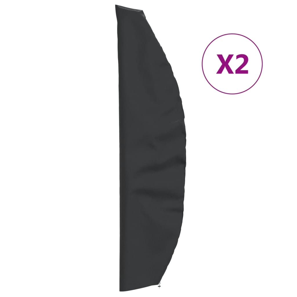 Garden Umbrella Covers 2 pcs 420D Oxford Fabric 280 x 30/81/45 cm