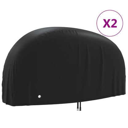 Bike Covers 2 pcs 190T Oxford Fabric 200 x 85 x 110 cm