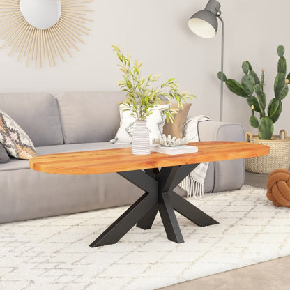 Table Top 100x50x3.8 cm Oval Solid Wood Mango Thickness 38 mm Acacia wood(natural) 140 cm