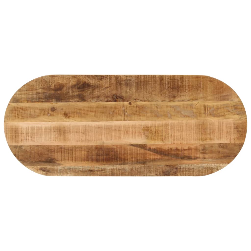 Table Top 120x60x2.5 cm Oval Solid Wood Mango Thickness 25 mm Rough mango wood(natural) 120 cm