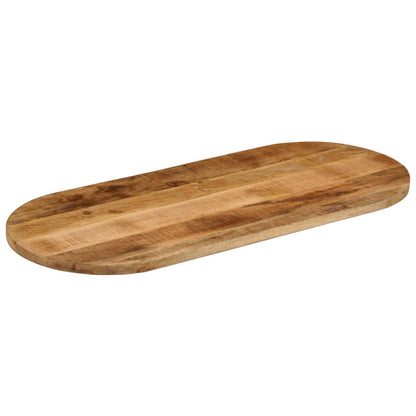 Table Top 100x50x3.8 cm Oval Solid Wood Mango Thickness 38 mm Rough mango wood(natural) 110 cm