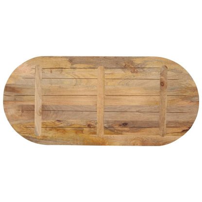 Table Top 120x60x2.5 cm Oval Solid Wood Mango Thickness 25 mm Mango wood(natural) 120 cm
