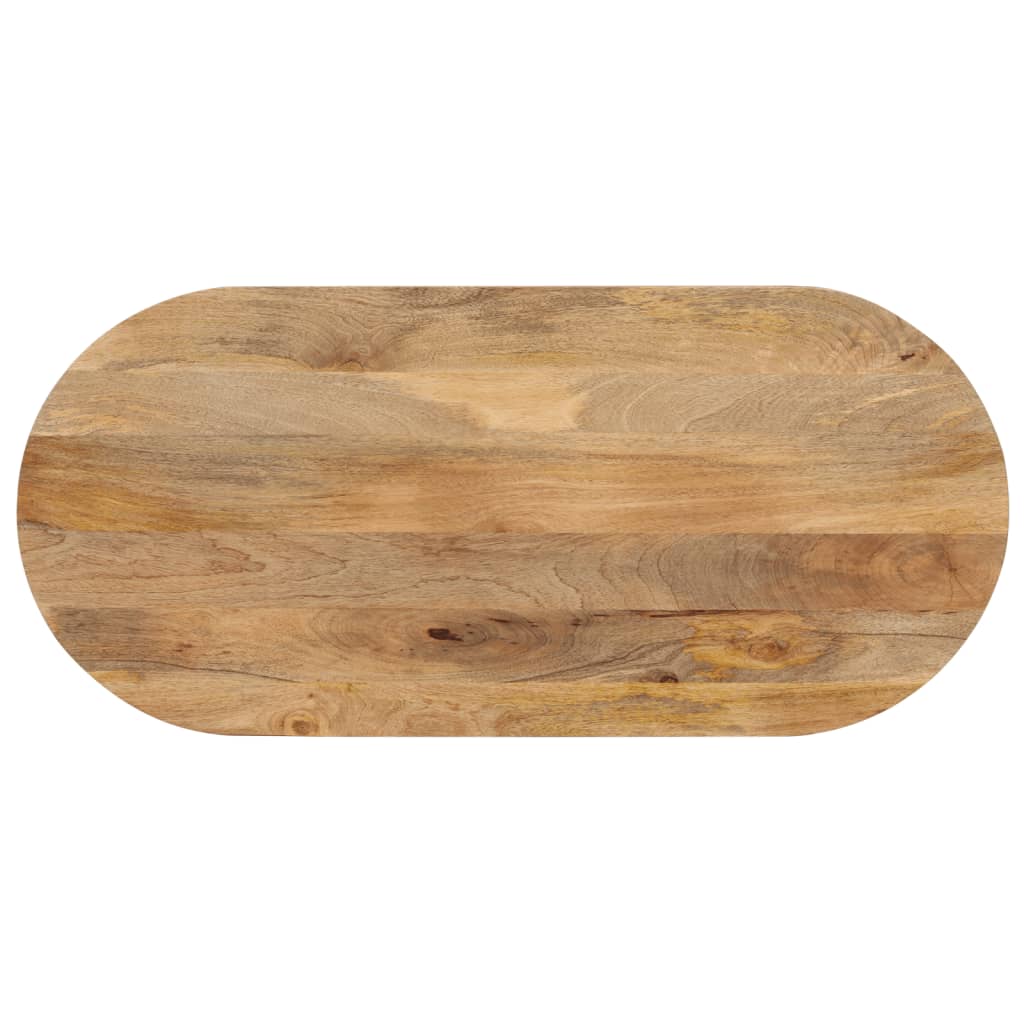 Table Top 100x50x3.8 cm Oval Solid Wood Mango Thickness 38 mm Mango wood(natural) 120 cm