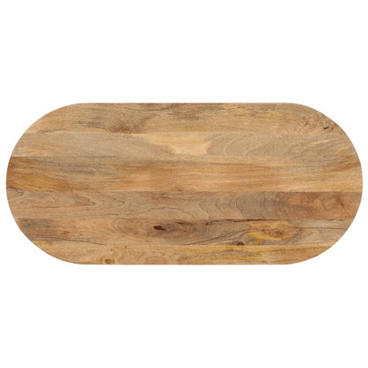 Table Top 100x50x3.8 cm Oval Solid Wood Mango Thickness 38 mm Mango wood(natural) 120 cm