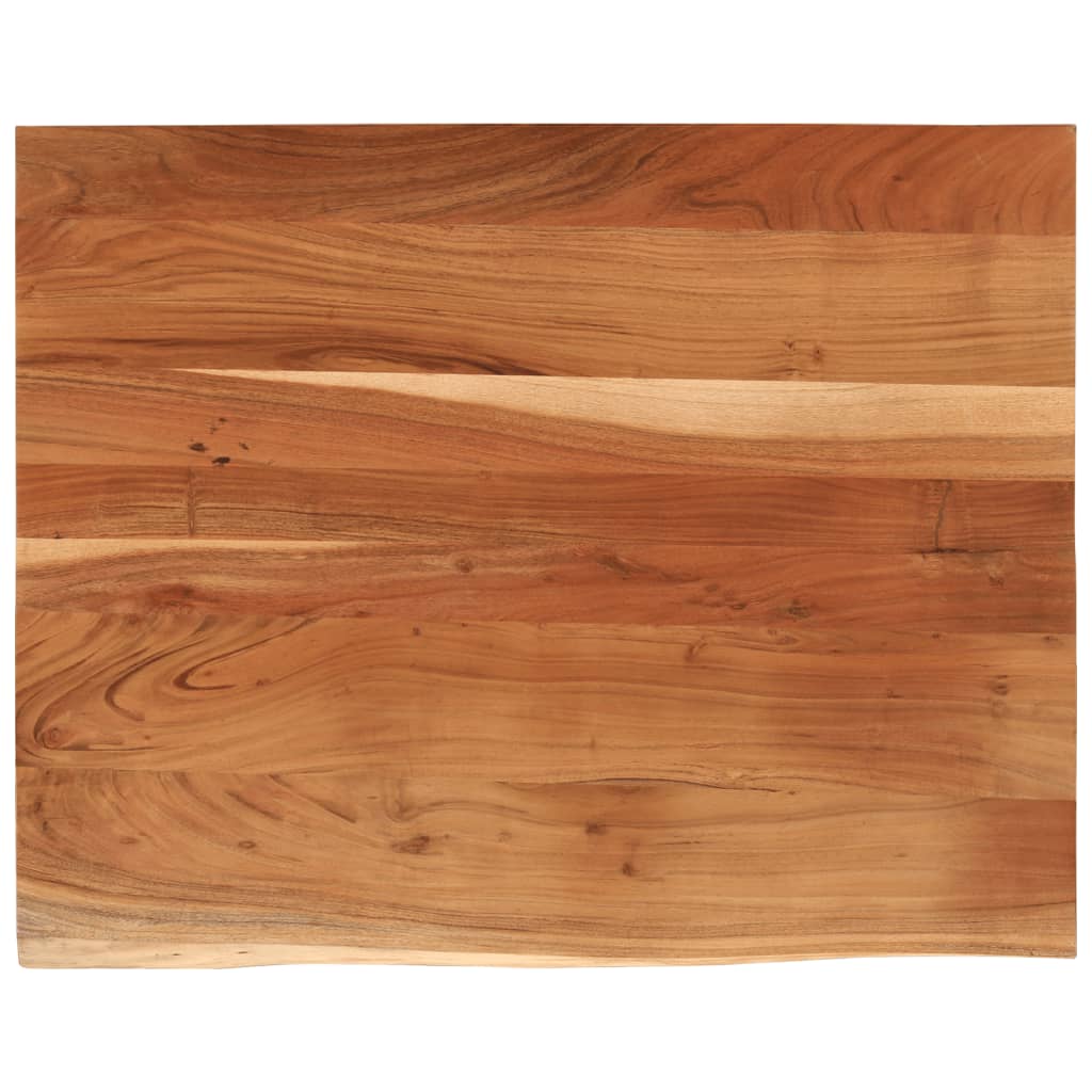 Desk Top 80x80x3.8 cm Square Solid Wood Acacia Live Edge Natural Solid Acacia Wood 90 cm