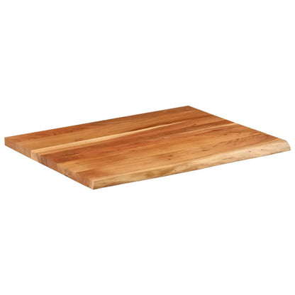 Desk Top 80x80x3.8 cm Square Solid Wood Acacia Live Edge Natural Solid Acacia Wood 90 cm