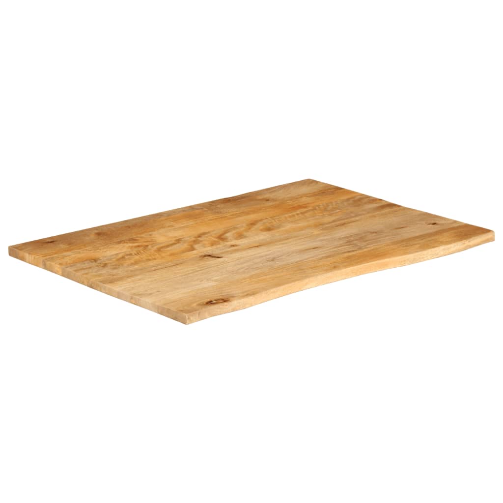 Table Top Live Edge 80x80x2.5 cm Solid Wood Mango Natural Solid Mango Wood 100 cm