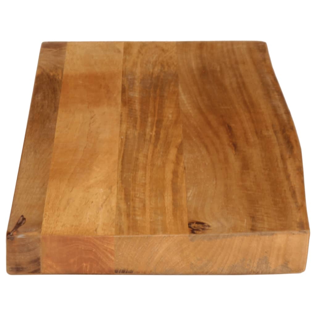 Table Top Live Edge 40x40x3.8 cm Solid Wood Mango Oak Finished 70 cm