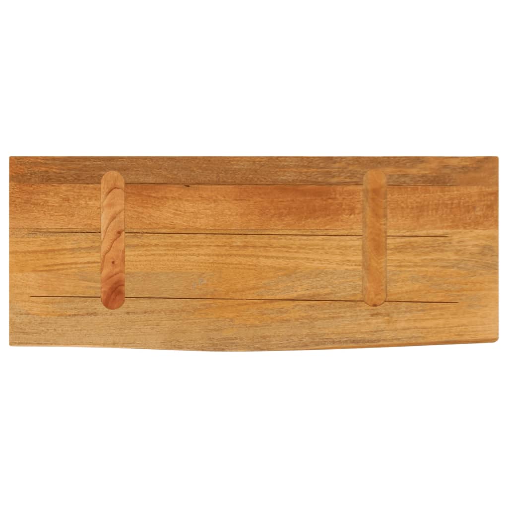 Table Top Live Edge 40x40x3.8 cm Solid Wood Mango Oak Finished 70 cm