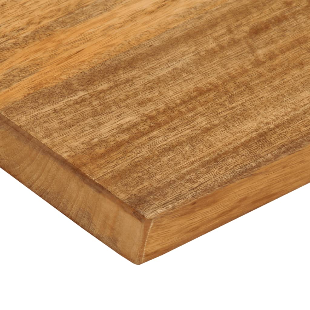 Table Top Live Edge 40x40x3.8 cm Solid Wood Mango Oak Finished 70 cm