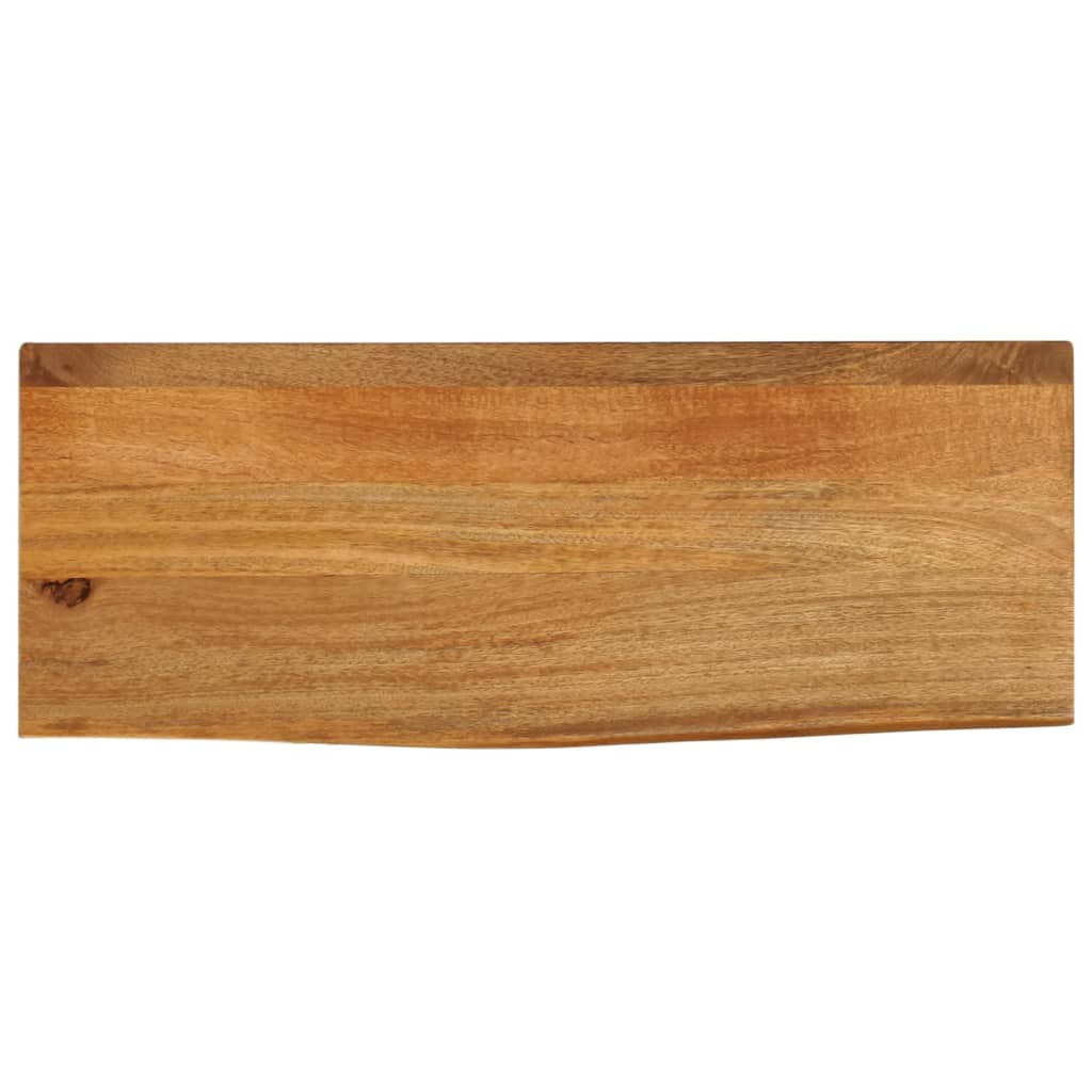 Table Top Live Edge 40x40x3.8 cm Solid Wood Mango Oak Finished 80 cm