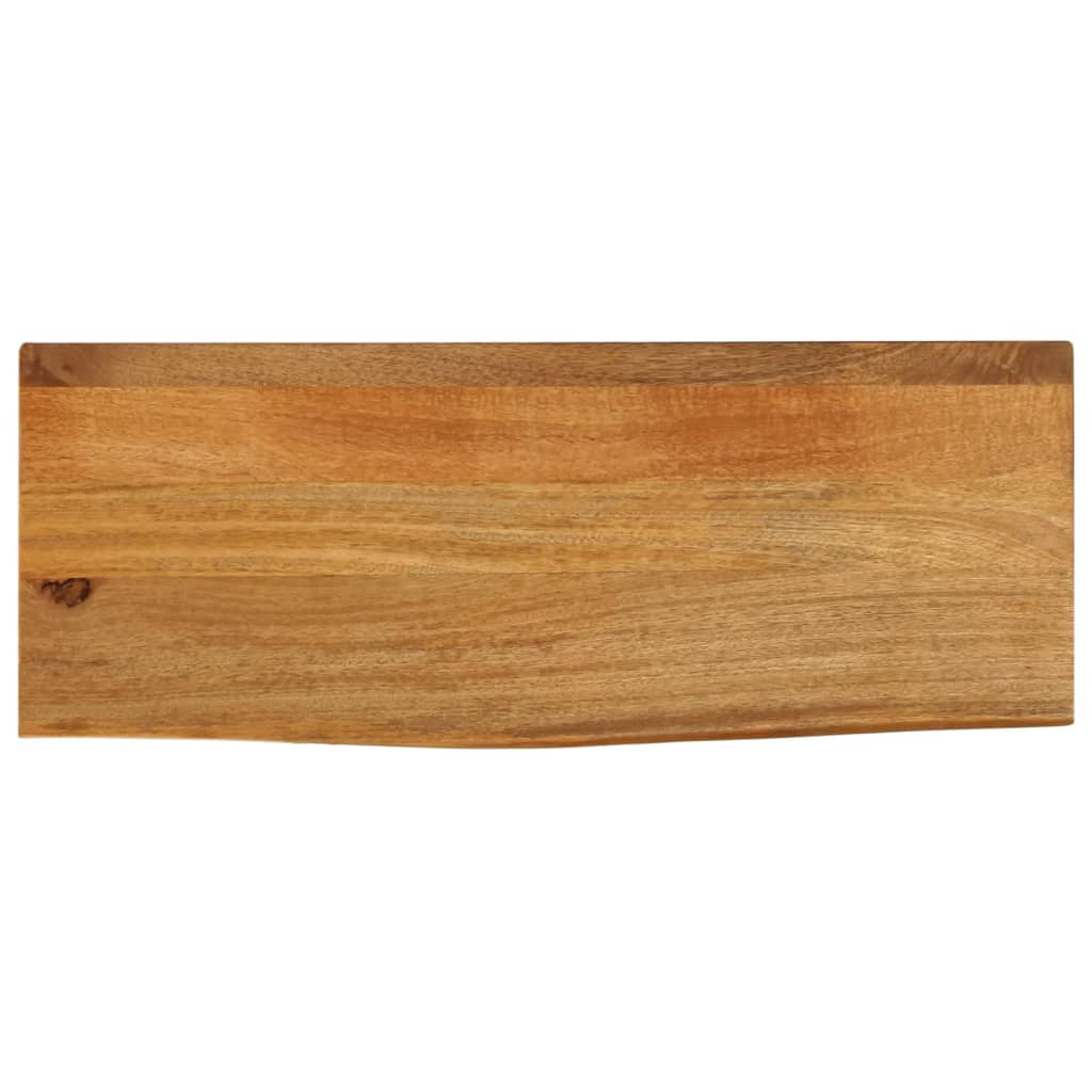 Table Top Live Edge 40x40x3.8 cm Solid Wood Mango Oak Finished 90 cm