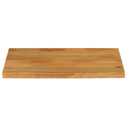 Table Top Live Edge 60x60x3.8 cm Solid Wood Mango Oak Finished 70 cm