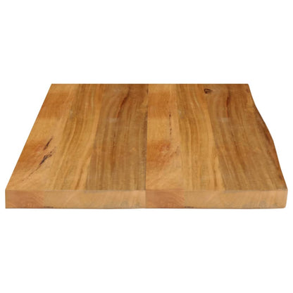 Table Top Live Edge 60x60x3.8 cm Solid Wood Mango Oak Finished 70 cm