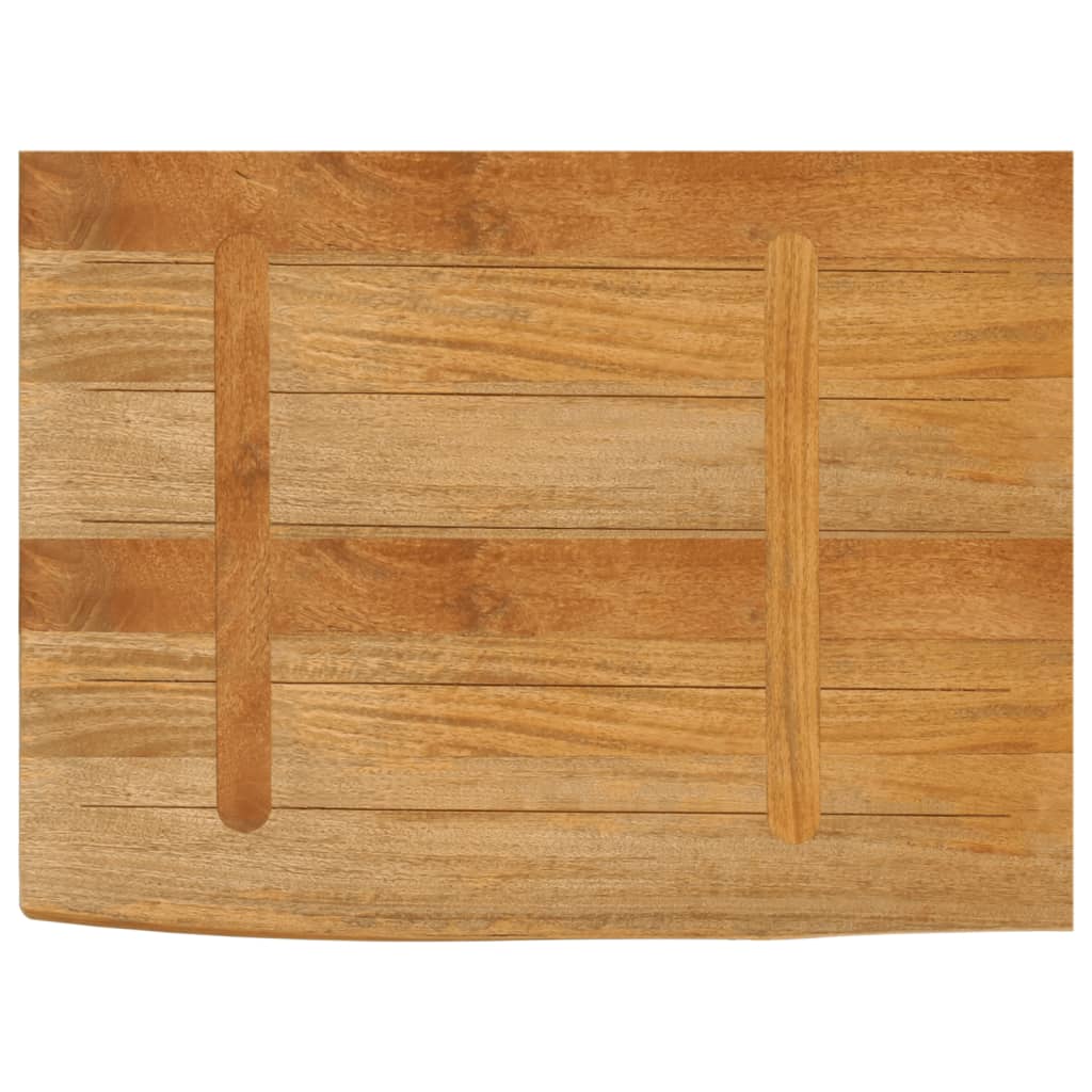 Table Top Live Edge 60x60x3.8 cm Solid Wood Mango Oak Finished 70 cm