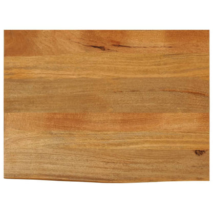 Table Top Live Edge 60x60x3.8 cm Solid Wood Mango Oak Finished 80 cm