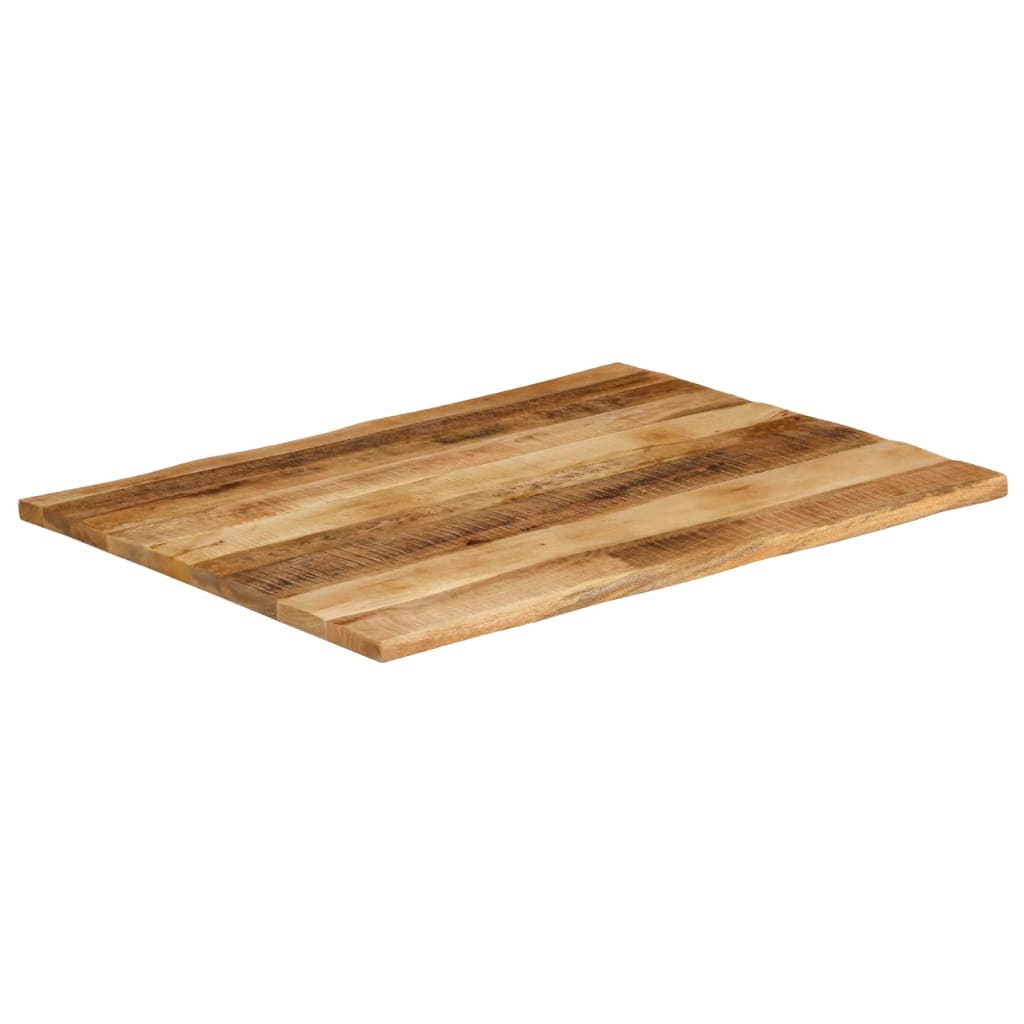 Table Top 80x80x2.5 cm Live Edge Solid Wood Mango Thickness 25 mm Rough mango wood(natural) 100 cm