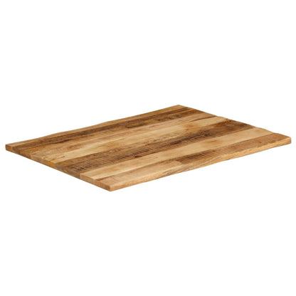 Table Top 80x80x2.5 cm Live Edge Solid Wood Mango Thickness 25 mm Rough mango wood(natural) 100 cm