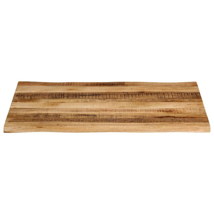 Table Top 80x80x2.5 cm Live Edge Solid Wood Mango Thickness 25 mm Rough mango wood(natural) 100 cm