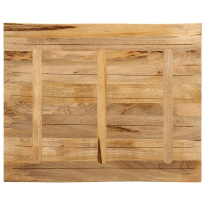 Table Top 80x80x2.5 cm Live Edge Solid Wood Mango Thickness 25 mm Rough mango wood(natural) 100 cm