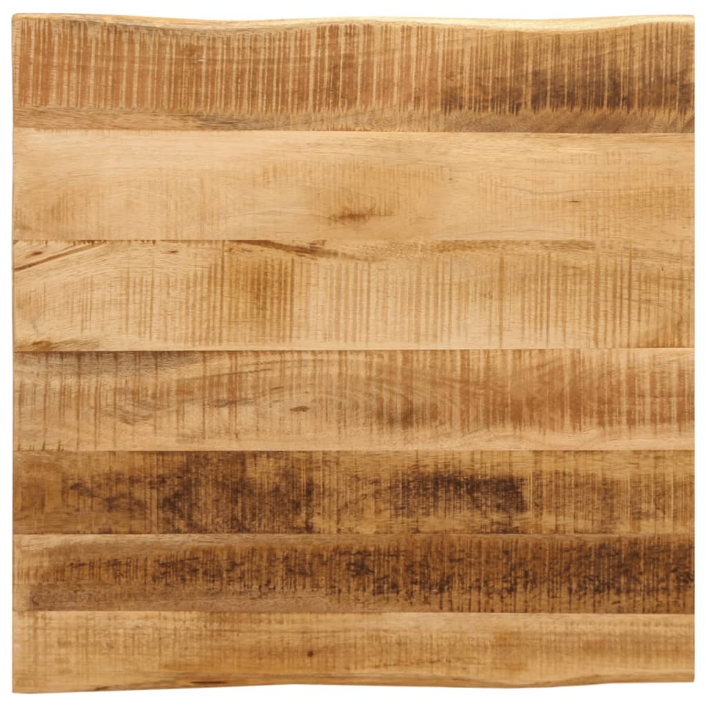 Table Top 80x80x3.8 cm Live Edge Solid Wood Mango Thickness 38 mm Rough mango wood(natural) 80 cm