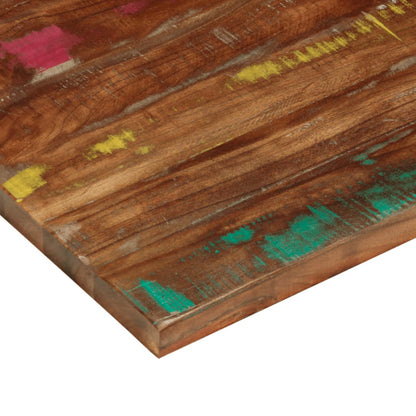Table Top 50x50x2.5 cm Square Solid Wood Reclaimed Thickness 25 mm Reclaimed wood(multicolour) 100 cm