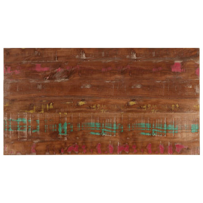 Table Top 50x50x2.5 cm Square Solid Wood Reclaimed Thickness 25 mm Reclaimed wood(multicolour) 110 cm